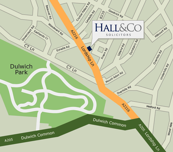 Hall & Co Map